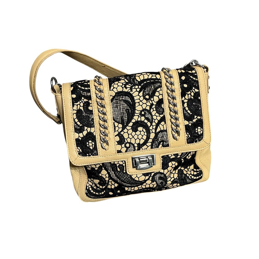 ⭐️Mary Norton Women’s Leather With Black Lace Handbag